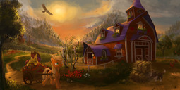 thumbnail of 235350__safe_artist-colon-devinian_apple+bloom_applejack_winona_bird_chicken_eagle_earth+pony_pony_accessory+swap_apple_apple+tree_barn_carrot+house_ca.jpeg