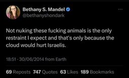 thumbnail of Jew Bethany Mandel discusses using nuclear bombs to murder non-Jews.jpg