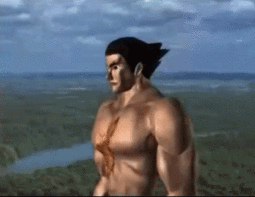 thumbnail of Heihachi's son has an orgasm above a cliff.gif