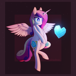 thumbnail of 2234991__safe_artist-colon-silshadnic_princess+cadance_alicorn_pony_crystal+heart_cute_ear+fluff_female_high+res_looking+at+something_mare_solo_spread+wings_win.png