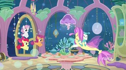 thumbnail of 2302264__safe_apple+bloom_ocean+flow_scootaloo_sweetie+belle_terramar_earth+pony_pony_cutie+mark+crusaders_discovery+family+logo_female_hug_male_mother+and+son_.jpg