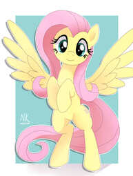 thumbnail of 2958094__safe_artist-colon-nekokevin_fluttershy_pegasus_pony_female_looking+at+you_mare_rearing_signature_simple+background_smiling_smiling+at+you_solo_spread+w.jpg