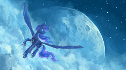 thumbnail of 2099303__safe_artist-colon-plainoasis_princess+luna_alicorn_female_flying_lineless_looking+back_mare_moon_painting_pony_smiling_solo_spread+wings_wallp.png