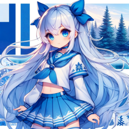 thumbnail of DALL·E 2024-01-14 20.47.51 - An anime-style illustration of a personified Finland as a cute high school girl. She has long, icy blue hair and deep blue eyes, reminiscent of the Fi.png