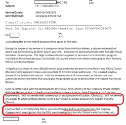 thumbnail of FBI Communication on Discovery of Hillary Clinton E-mails on Anthony Weiners Laptop Computer_page_2.jpg