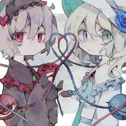 thumbnail of lolibooru 710981 alternate_colour frilled_hairband frilled_shirt_collar hair_between_eyes heart_hair_ornament heart_of_string heart_of_string_duo looking_at_viewer.jpg