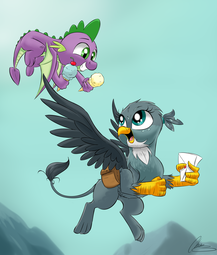 thumbnail of 2150813__safe_artist-colon-oinktweetstudios_gabby_spike_dragon+dropped_spoiler-colon-s09e19_claws_dragon_duo_female_flying_griffon_ice+cream+cone_looki.png