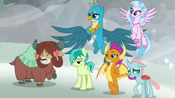 thumbnail of 2178335__safe_gallus_ocellus_sandbar_silverstream_smolder_yona_changedling_changeling_classical+hippogriff_dragon_earth+pony_griffon_hippogriff_pony_ya.png