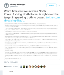 thumbnail of Screenshot_2019-11-15 VictoryOfTheLight on Twitter Weird times we live in when North Korea fucking North Korea is right ove[...].png
