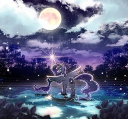 thumbnail of 2198965__safe_artist-colon-namagakiokami_artist-colon-yuki-dash-zakuro_princess+luna_alicorn_pony_bedroom+eyes_cloud_cute_female_full+moon_glowing+horn.jpeg