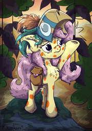 thumbnail of 1665419__safe_artist-colon-rainihorn_fluttershy_pegasus_pony_a+health+of+information_chest+fluff_forest_healer27s+mask_looking+at+something_looking+away_mask_pl.png