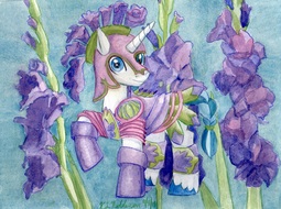 thumbnail of 1703510__safe_artist-colon-kelseyleah_shining+armor_armor_braided+tail_flower_high+res_looking+at+you_male_pony_raised+hoof_solo_stallion_tail+band_tra.jpg