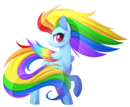 thumbnail of 1614434__safe_artist-colon-scarlet-dash-spectrum_rainbow+dash_female_looking+at+you_mare_pegasus_pony_rainbow+power_raised+hoof_simple+background_solo_.png