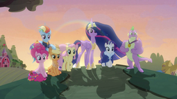 thumbnail of 2132141__safe_screencap_applejack_fluttershy_pinkie+pie_rainbow+dash_rarity_spike_twilight+sparkle_alicorn_dragon_pegasus_pony_unicorn_the+last+problem.png