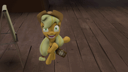 thumbnail of 1982936__safe_derpibooru+import_applejack_pony_3d_animated_commercial_creepy_gif_silly_silly+pony_source+filmmaker_wat_who's+a+silly+pony.gif