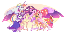 thumbnail of 2131848__safe_artist-colon-marbola_applejack_fluttershy_pinkie+pie_rainbow+dash_rarity_twilight+sparkle_alicorn_earth+pony_pegasus_pony_unicorn_the+las.png