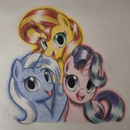 thumbnail of 2053410__artist+needed_safe_starlight+glimmer_sunset+shimmer_trixie_cute_diatrixes_female_glimmerbetes_looking+at+you_magical+trio_mare_open+mouth_pony.jpeg