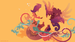 thumbnail of 1747225__safe_artist-colon-spacekitty_scootaloo_silhouette_solo_wallpaper.png