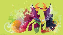 thumbnail of 1747199__safe_artist-colon-spacekitty_thorax_changedling_changeling_changeling+king_hooves_king+thorax_lineless_male_minimalist_modern+art_pony_raised+.png