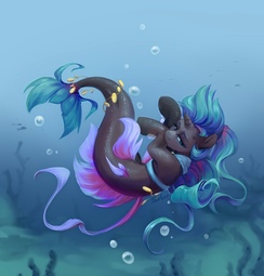 thumbnail of 2909445__safe_artist-colon-jewellier_derpibooru+import_oc_oc+only_pony_seapony+28g429_unicorn_fins_gold_jewelry_looking+at+you_solo_swimming_underwat.jpg