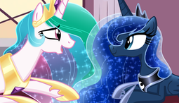 thumbnail of 1748666__safe_artist-colon-sugaryicecreammlp_princess+celestia_princess+luna_alicorn_duo_ethereal+mane_female_looking+at+each+other_mare_pony_prone_roy.png