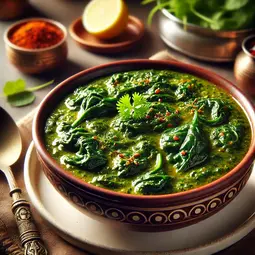 thumbnail of DALL·E 2024-06-22 22.20.44 - A delicious spinach curry served in a bowl. The curry has a rich, creamy texture with vibrant green spinach leaves cooked in a flavorful, spicy sauce.webp