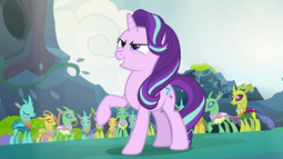 thumbnail of 956224__safe_starlight+glimmer_changedling_changeling_pony_unicorn_changeling+hive_cloud_cornicle_raised+hoof_screencap_sky_to+change+a+changeling.png