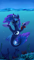 thumbnail of 2038227__safe_artist-colon-1jaz_princess+luna_female_lobster_seaponified_seapony+(g4)_seapony+luna_shipwreck_species+swap_underwater.jpeg
