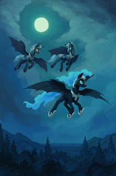 thumbnail of 2043551__safe_artist-colon-asimos_artist-colon-kirillk_nightmare+moon_alicorn_armor_bat+pony_collaboration_flying_full+moon_male_moon_night+guard_pony_.jpeg