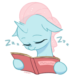 thumbnail of 2670214__safe_artist-colon-maren_ocellus_changedling_changeling_book_female_simple+background_sleeping_solo_white+background.png