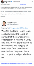 thumbnail of katie hobbs az voter suppression lynching 12192022.png