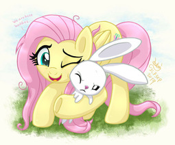 thumbnail of 2139622__safe_artist-colon-joakaha_angel+bunny_fluttershy_she+talks+to+angel_spoiler-colon-s09e18_angelbetes_animal_cute_daaaaaaaaaaaw_dialogue_duo_fem.jpeg