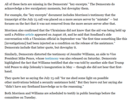 thumbnail of Democrats Omit Exculpatory Information from Summary of Tim Morrison Transcript Breitbart(3).png