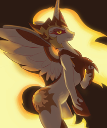 thumbnail of 1460969__safe_artist-colon-raikoh_daybreaker_a+royal+problem_alicorn_fangs_female_helmet_looking+at+you_mare_pony_rearing_semi-dash-anthro_smiling_solo.jpeg