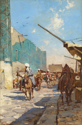 thumbnail of Franz Roubaud - Market Street near the Registan Square, Samarkand.JPG