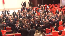 thumbnail of At a meeting of the Turkish parliament, a brawl occurred after opposition representatives spoke insultingly about Erdogan.mp4