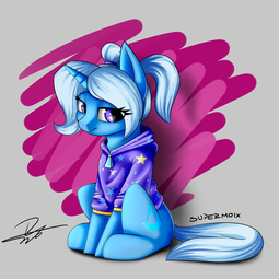 thumbnail of 562022__safe_artist-colon-supermoix_trixie_pony_unicorn_abstract+background_babysitter+trixie_clothes_female_gameloft_gameloft+interpretation_high+res_hoodie_m.png