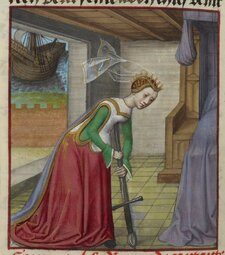 thumbnail of Unknown_Artist_-_Detail_of_a_miniature_of_Dido_falling_on_her_sword_and_committing_suicide_after_-_(MeisterDrucke-1464089).jpg
