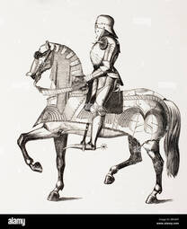 thumbnail of 15th-century-knight-in-full-armour-mounted-on-horse-clad-in-armour-BRH8FF.jpg