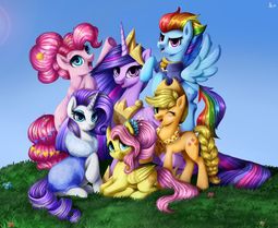 thumbnail of 2183985__safe_artist-colon-aschenstern_applejack_fluttershy_pinkie+pie_rainbow+dash_rarity_twilight+sparkle_alicorn_earth+pony_pegasus_pony_unicorn_the.jpeg