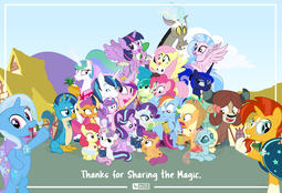 thumbnail of 2166510__safe_artist-colon-dm29_apple+bloom_applejack_discord_fluttershy_gallus_ocellus_pinkie+pie_princess+cadance_princess+celestia_princess+flurry+h.png