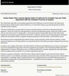 thumbnail of Screenshot_2019-10-30 United States Files Lawsuit Against State of California for Unlawful Cap and Trade Agreement with the[...].png