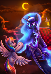 thumbnail of 2681340__safe_artist-colon-atlas-dash-66_nightmare+moon_rainbow+dash_alicorn_pegasus_pony_fanfic-colon-the+empty+room_chariot_duo_eclipse_lantern_lun.png