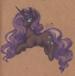 thumbnail of 1404713__safe_artist-colon-kimsteinandother_nightmare+rarity_female_high+res_mare_pony_prone_solo_traditional+art_unicorn.jpeg