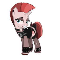 thumbnail of 1647675__safe_oc_oc+only_oc-colon-scarlet+rebel_anarchy_base+used_cigarette+smoke_clothes_collar_pony_punk_solo_stockings_thigh+highs_unicorn.png