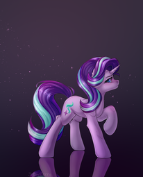 thumbnail of 1312211__safe_artist-colon-jennyberry_starlight+glimmer_pony_unicorn_ear+fluff_female_freckles_looking+at+you_mare_profile_reflection_solo.png
