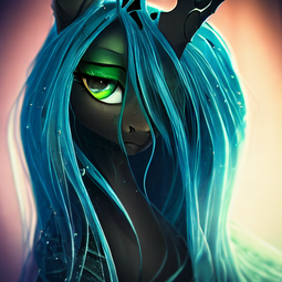 thumbnail of 3205671__safe_derpibooru+import_editor-colon-hawkeyethree_machine+learning+generated_queen+chrysalis_changeling_changeling+queen_g4_bust_female_portrait_purples.png