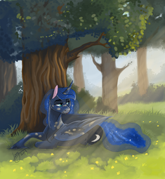 thumbnail of 1852473__safe_artist-colon-lionylioness_princess+luna_alicorn_blep_crepuscular+rays_female_grass_looking+back_mare_pony_prone_silly_solo_tongue+out_tre.png
