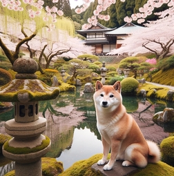 thumbnail of DALL·E 2024-02-07 22.56.49 - A Shiba Inu dog sitting in a serene Japanese garden during cherry blossom season. The garden is tranquil, with a small pond, a stone lantern, and cher~2.jpg