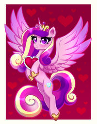 thumbnail of 2806707__safe_artist-colon-confetticakez_princess+cadance_alicorn_pony_crown_cute_eyelashes_feather_female_happy_heart_hoof+shoes_horn_jewelry_mare_pink+eyes_re.jpg